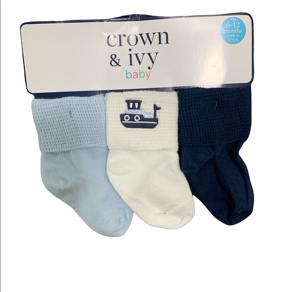 NWT Crown & Ivy Baby Sock 3pk
